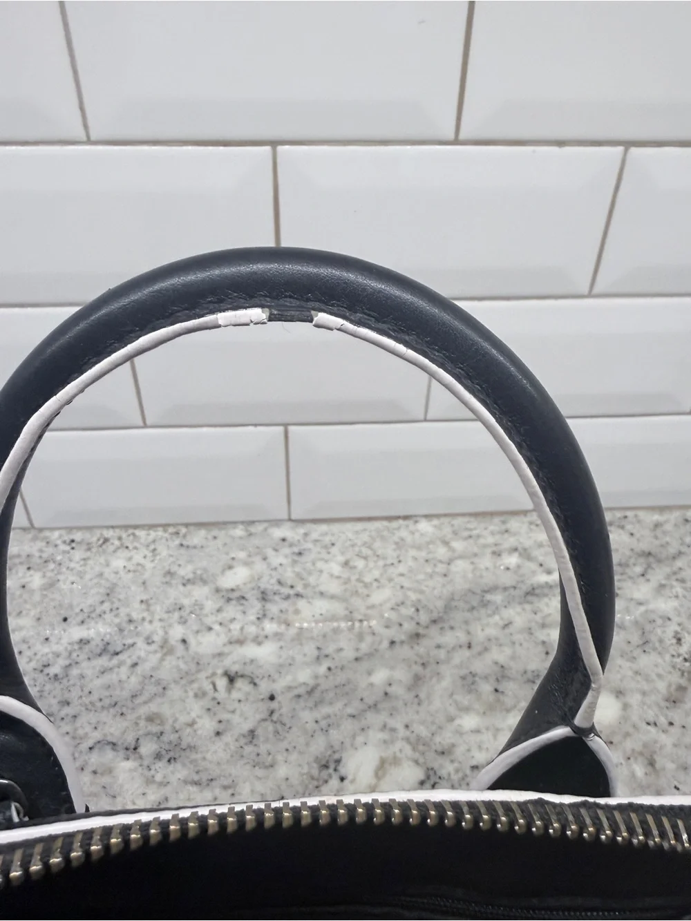 Coach Black Pebbled Leather Dome Satchel with Silver Hardware